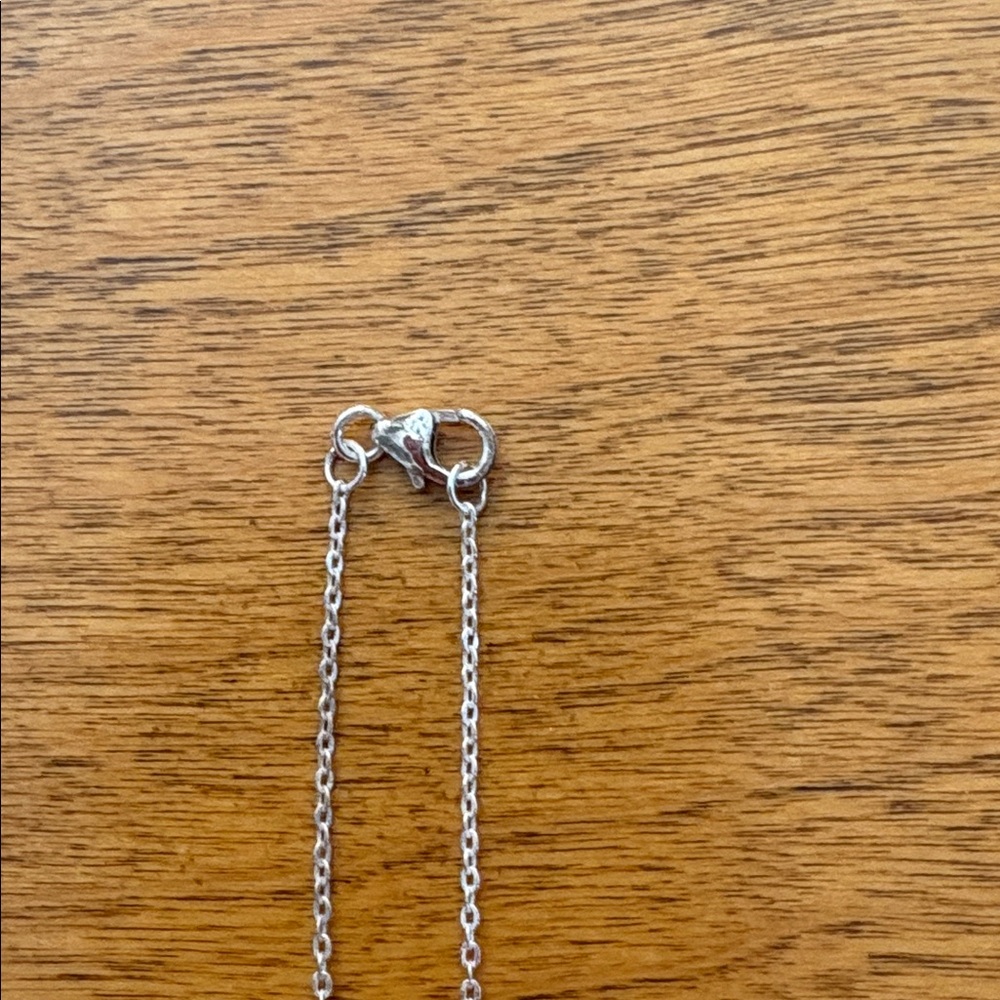 Coldwater Creek Silver Necklace and Earrings with Genuine Garnet Stone Accents - Picture 5 of 6